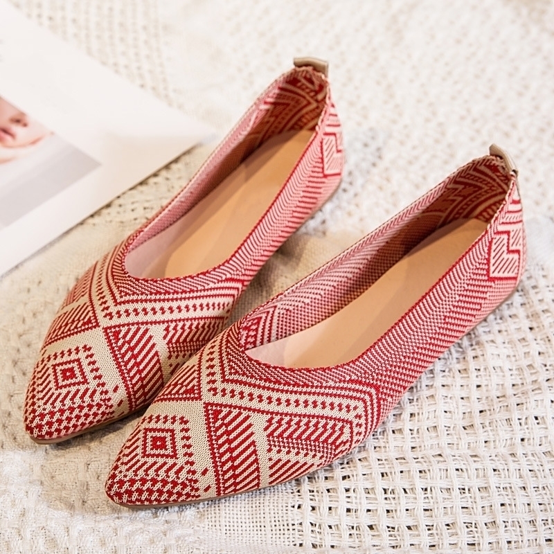Dress Shoes Stretch Knitted Ballet Flats Women Breathable Mesh Flat Casual Loafers Slip on Pointed Toe Boat Spring Summer 220902, Black
Dress Shoes Stretch Knitted Ballet Flats Women Breathable Mesh Flat Casual Loafers Slip on Pointed Toe Boat Spring Summer 220902, Black