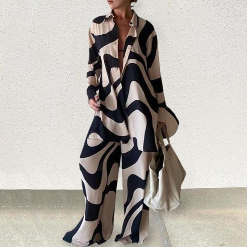 Women' Two Piece Pants 2 Pcs/Set Women Outfit Oversized Long Sleeves Summer Stripe Print Contrast Color Tops Set, Green
Women' Two Piece Pants 2 Pcs/Set Women Outfit Oversized Long Sleeves Summer Stripe Print Contrast Color Tops Set, Green