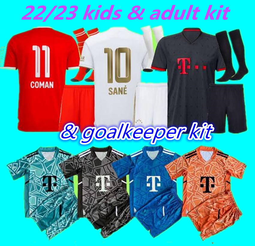 Kids Kit and adult soccer jersey sets with socks 22 23 Bayern home away third goalkeeper NEUER DE LIGT TEL SANE 2022 2023 football shirt HERNANDEZ boys uniform
Kids Kit and adult soccer jersey sets with socks 22 23 Bayern home away third goalkeeper NEUER DE LIGT TEL SANE 2022 2023 football shirt HERNANDEZ boys uniform