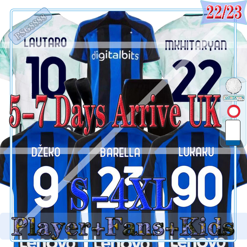 LUKAKU soccer jersey 22 23 BARELLA VIDAL LAUTARO ERIKSEN INTERS DZEKO CORREA AWAY THIRD MILANS UNIFORMS TOPs football shirt 2022 2023 Maillot Foot men kids suit socks, (fans)
LUKAKU soccer jersey 22 23 BARELLA VIDAL LAUTARO ERIKSEN INTERS DZEKO CORREA AWAY THIRD MILANS UNIFORMS TOPs football shirt 2022 2023 Maillot Foot men kids suit socks, (fans)