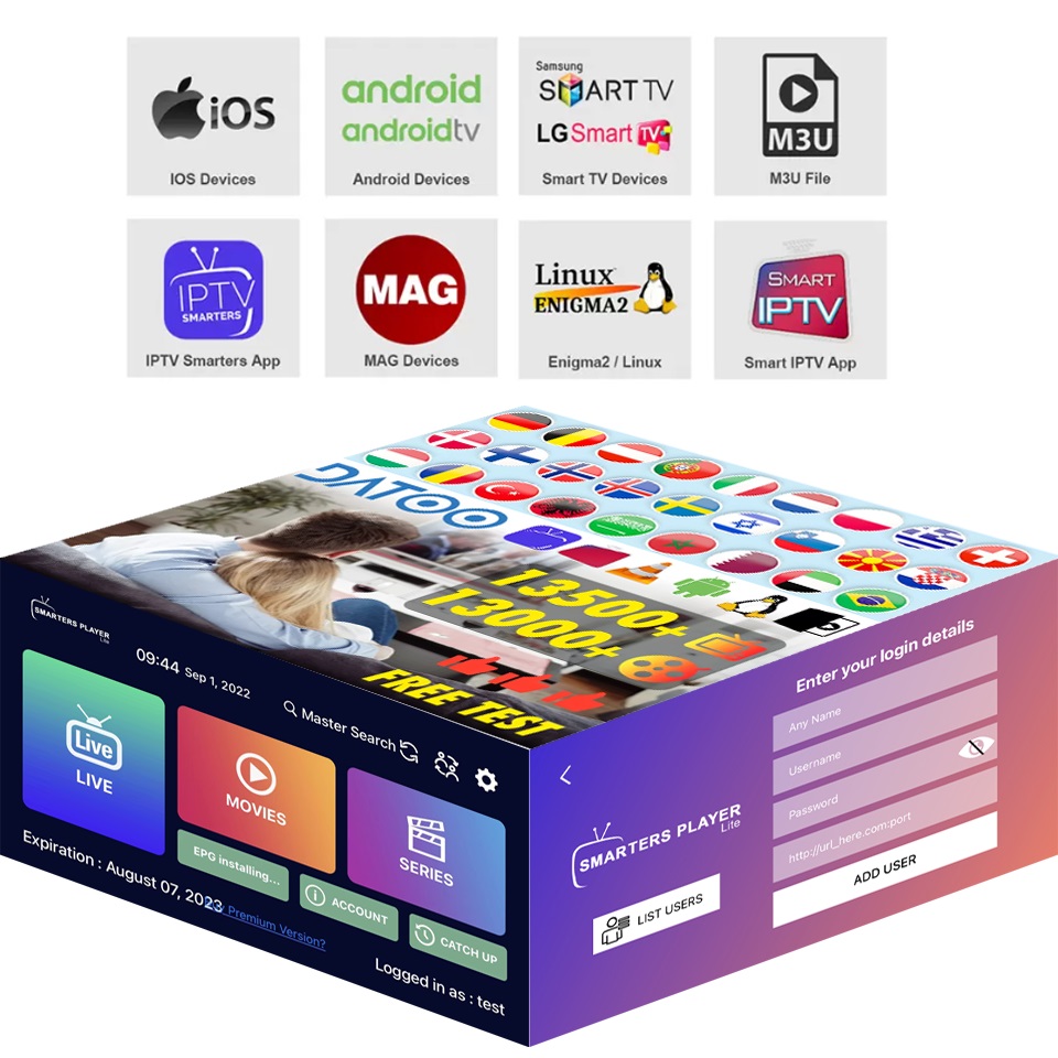 No Buffering World TV Parts M3U Systerm For Smart Android MAG In Europe North America USA Canada UK Romania Affica XXX Option Adultes
No Buffering World TV Parts M3U Systerm For Smart Android MAG In Europe North America USA Canada UK Romania Affica XXX Option Adultes
