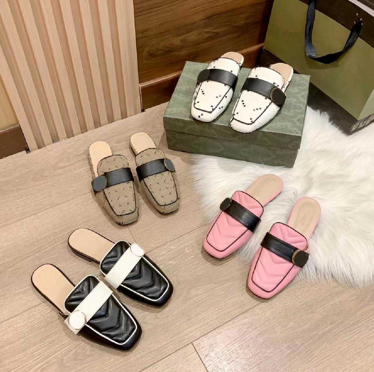 Classic Leather Flat Bottom Half Slippers Top Quality Womens Sandals Designer Luxury Printing Retro Sandal Summer Fashion Women Leisure With original box
Classic Leather Flat Bottom Half Slippers Top Quality Womens Sandals Designer Luxury Printing Retro Sandal Summer Fashion Women Leisure With original box