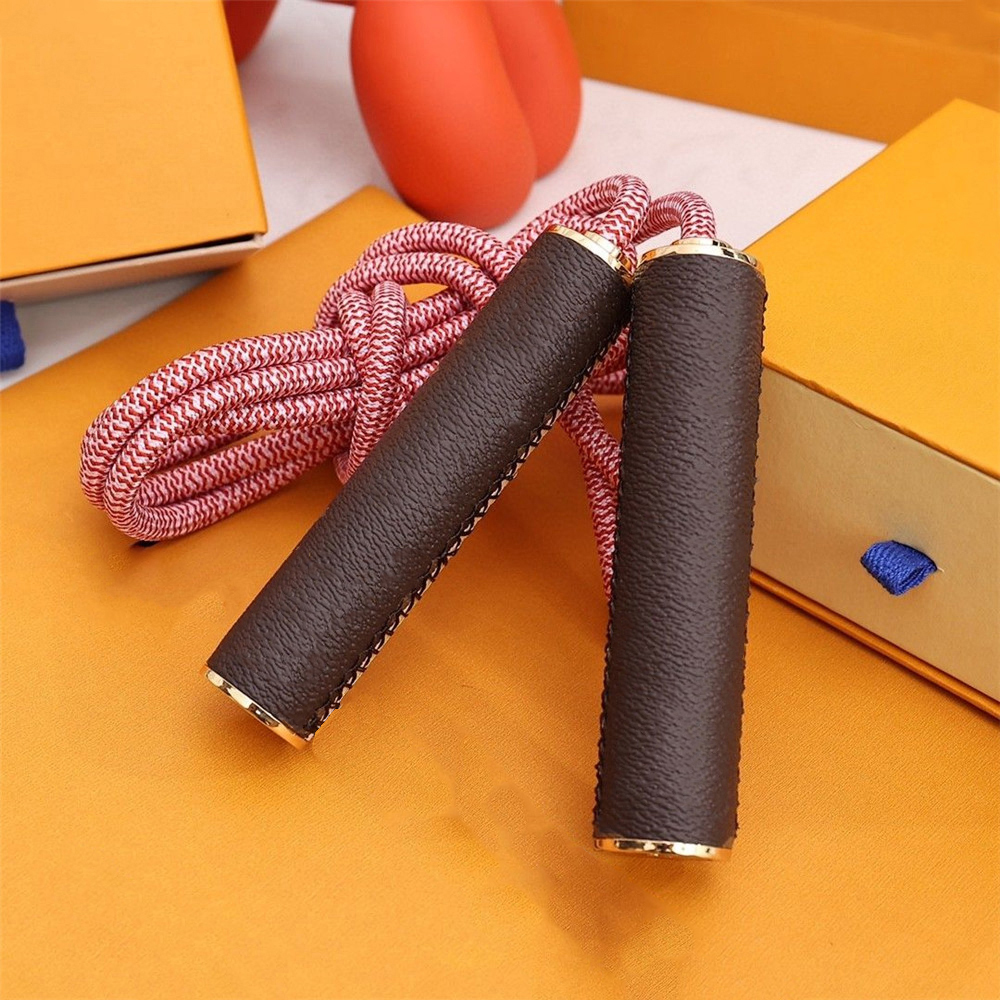 ILIVI Monogram Jump Rope Jumping Fitness Supplies Brown Training Skipping Ropes Fitness Speed Skip Aerobics fat burning slimming professiona