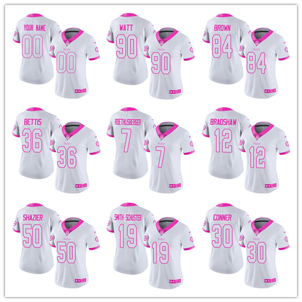 Jersey Pittsburgh''Steelers''Women Najee Harris T.J. Watt Ben Roethlisberger Minkah Fitzpatrick Kenny Pickett Chase Claypool White Pink Rush Fashion
Jersey Pittsburgh''Steelers''Women Najee Harris T.J. Watt Ben Roethlisberger Minkah Fitzpatrick Kenny Pickett Chase Claypool White Pink Rush Fashion