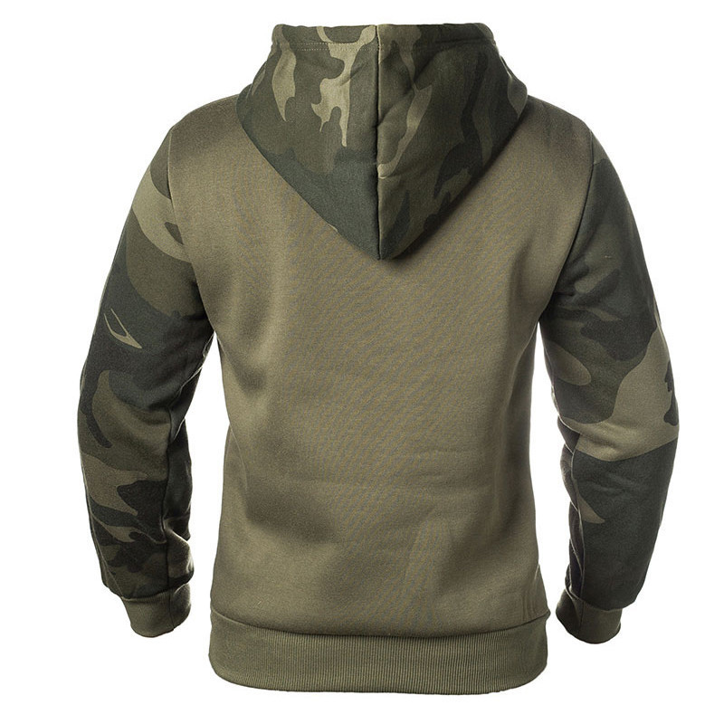 Men's Hoodies Sweatshirts Fleece Men's Hoodies Autumn Winter Casual Hoodies Men Outwear Camouflage Pullover Sweatshirts Male Hooded Collar L
