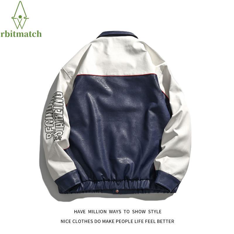 Mens Jackets Winter Man Motorcycle PU Leather Men Baseball Coat Bomber Women Varsity Stadium Award Street Embroid 220902