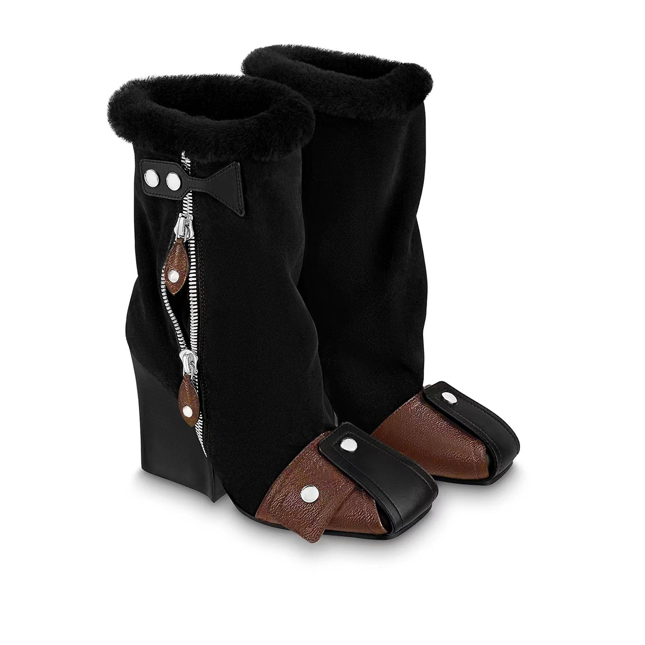 2022 lady women sheepskin leather Ankle Boots suede chuckly high heels square toe half knee catwalk Rivets zipper shoes Martin siz 34-45 mix colour fashion, Black
2022 lady women sheepskin leather Ankle Boots suede chuckly high heels square toe half knee catwalk Rivets zipper shoes Martin siz 34-45 mix colour fashion, Black