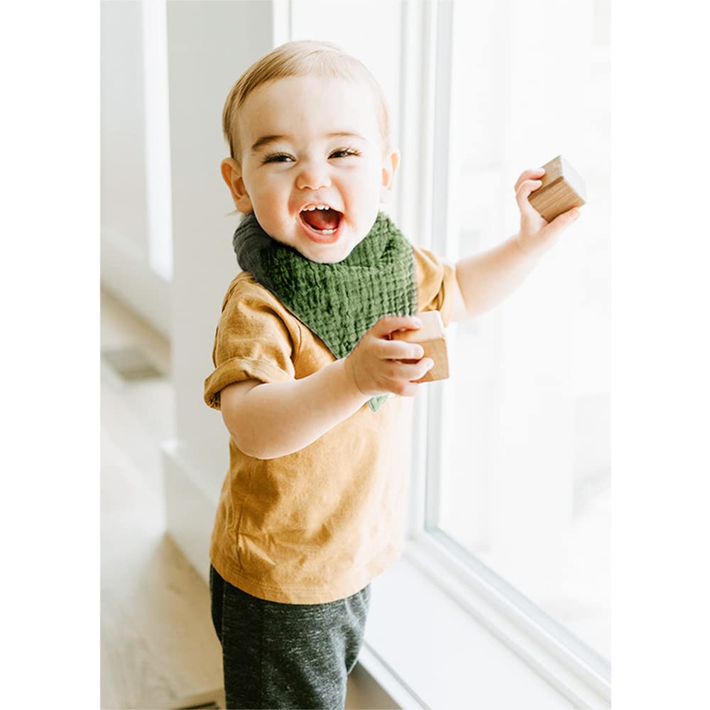 Bibs Burp Cloths Muslin Baby Bandana Drool 100% Cotton For Unisex Boys Girls 10 Solid Colors Set Teething And Drooling Drop D Mxhome Amcbn