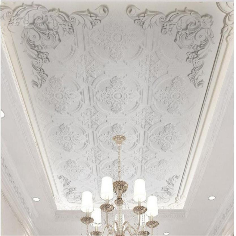 3d ceilings 3d stereoscopic wallpaper European ceiling wallpaper European living room bedroom roof mural wall