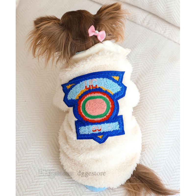Winter Apparel Designer Dog Clothes Dogs Coat Turtleneck Fuzzy Doggie Sweater Puppy Clothing Doggy Knitted Outfits Pet Cold Weather Sweatshirts White 