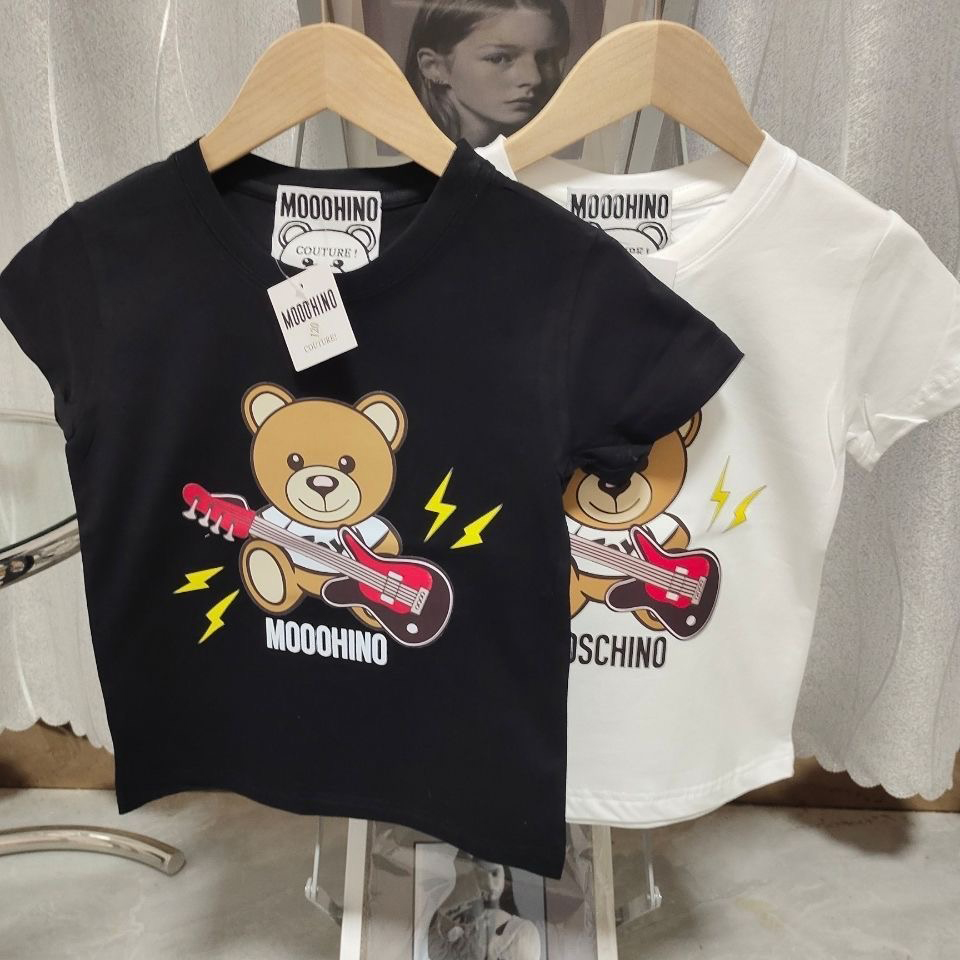 

2022 Luxury Designer Tees Kids Fashion T-shirts Boys Girls Summer Caual Letter Printed tricolor bear Tops Baby Child T Shirts Stylish Trendy Tshirts black white high