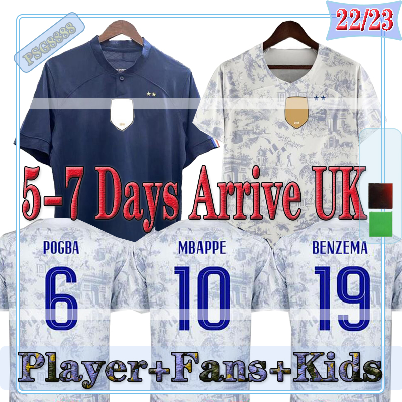 2022 MBAPPE GRIEZMANN BENZEMA Mens Francia Soccer Jerseys 22 23 POGBA GIROUD KANTE Kids Kit Home Away Football Shirt Player Fans Version PAVARD TOLISSO Maillot Foot, (fsan)
2022 MBAPPE GRIEZMANN BENZEMA Mens Francia Soccer Jerseys 22 23 POGBA GIROUD KANTE Kids Kit Home Away Football Shirt Player Fans Version PAVARD TOLISSO Maillot Foot, (fsan)