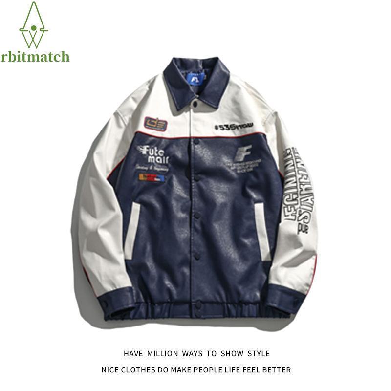 Mens Jackets Winter Man Motorcycle PU Leather Men Baseball Coat Bomber Women Varsity Stadium Award Street Embroid 220902