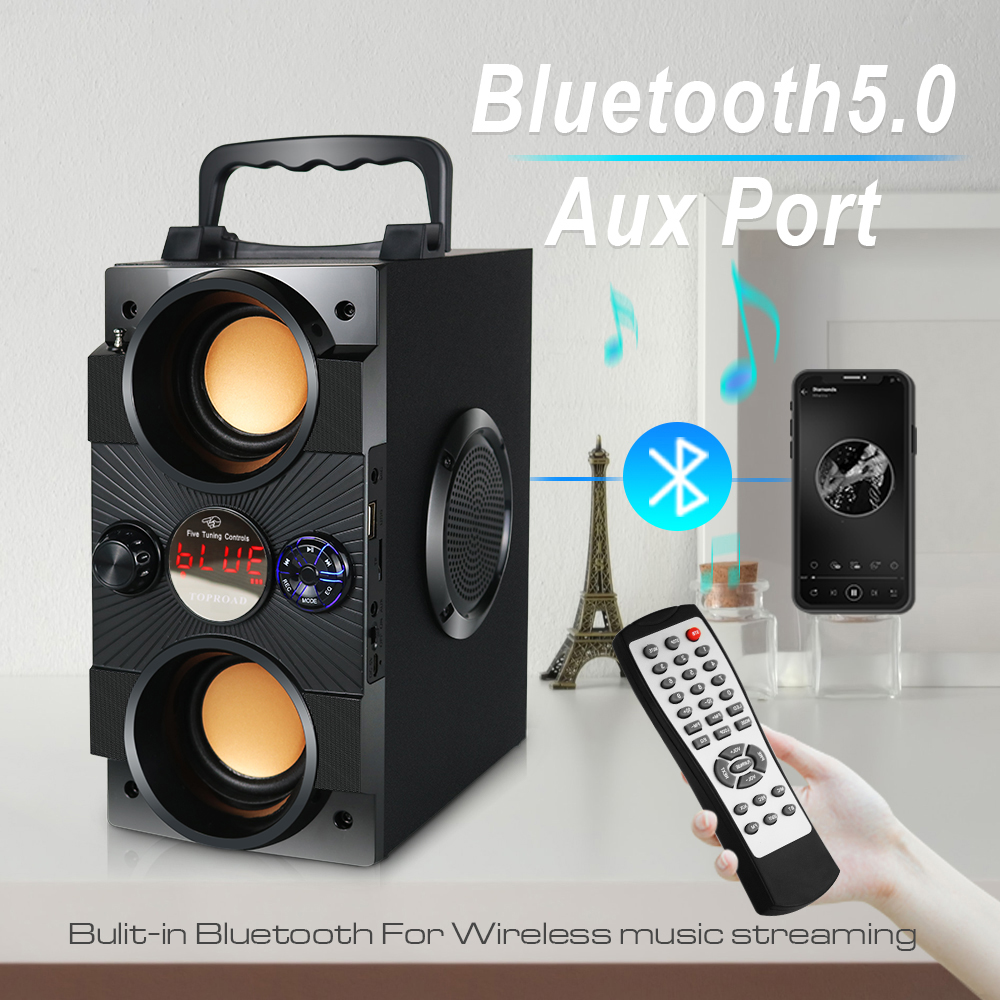 Portable Bluetooth Speaker 30W Big Power Boombox Bass Wireless Speakers Subwoofer Support Remote Control FM MIC AUX USB