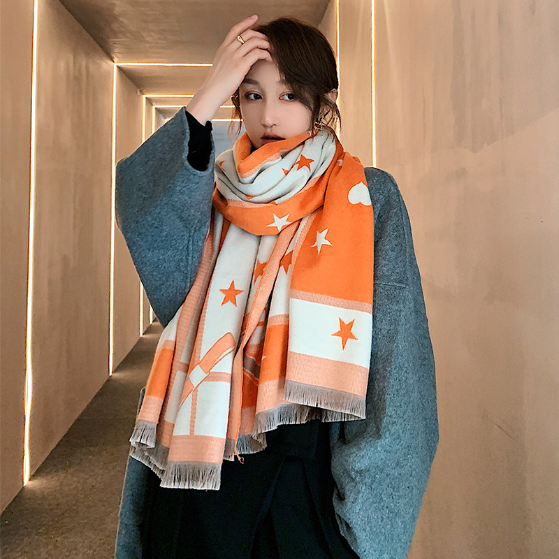 Designer Scarf Temperament Autumn Winter Letters Fashion Warm Double-sided Scarf Women Air-Conditioning Room Shawl Imitation Cashmere
Designer Scarf Temperament Autumn Winter Letters Fashion Warm Double-sided Scarf Women Air-Conditioning Room Shawl Imitation Cashmere