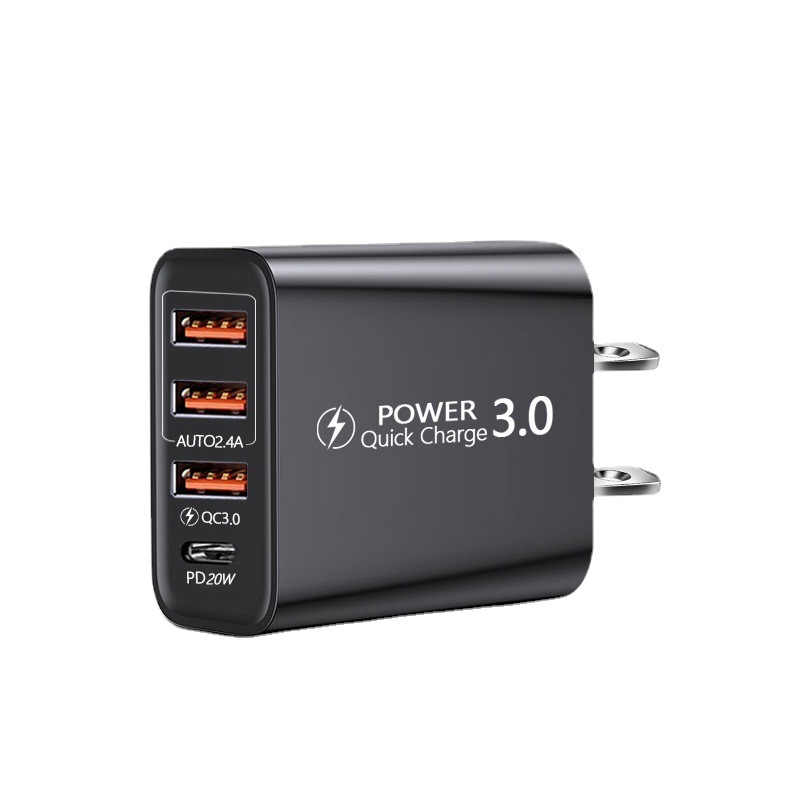 Quick Charge 3.0 USB C Fast Chargers PD 20W Power 3USB PD Home Wall Charging Type C Adapter for IPhone 13 Pro Max Samsung