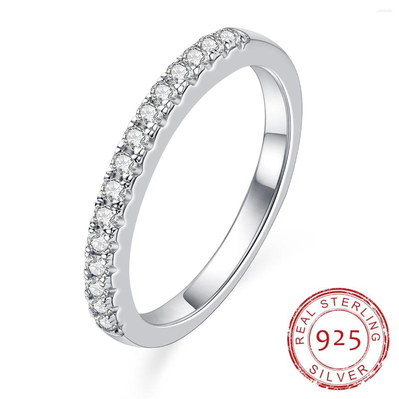 Cluster Rings AnuJewel 1.5mm D Color Moissanite Half Eternity Band Ring 925 Sterling Silver Finger For Woman
Cluster Rings AnuJewel 1.5mm D Color Moissanite Half Eternity Band Ring 925 Sterling Silver Finger For Woman