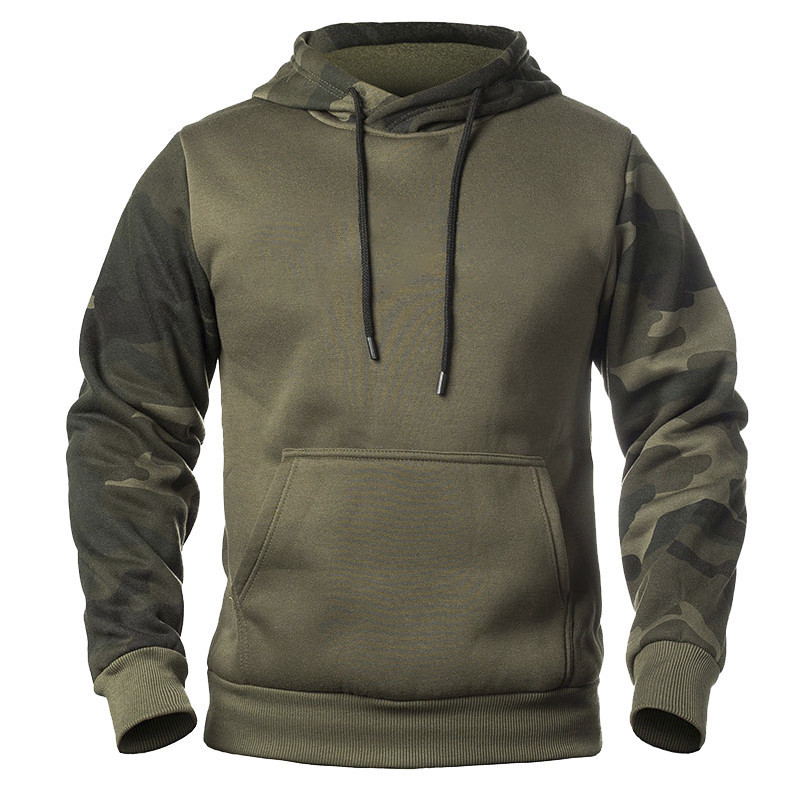 Men's Hoodies Sweatshirts Fleece Men's Hoodies Autumn Winter Casual Hoodies Men Outwear Camouflage Pullover Sweatshirts Male Hooded Collar L