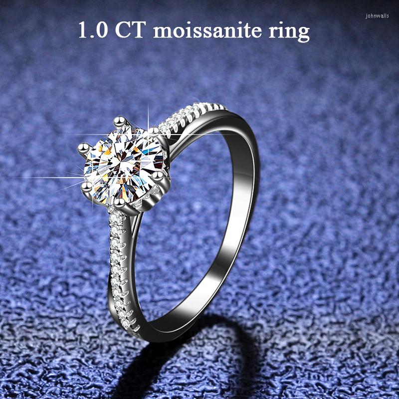 Cluster Rings 1CT Moissanite Engagement 14K White Gold Plated Sterling Silver Promise Ring 0.28CT Half Eternity Stackable Bridal Sets
Cluster Rings 1CT Moissanite Engagement 14K White Gold Plated Sterling Silver Promise Ring 0.28CT Half Eternity Stackable Bridal Sets