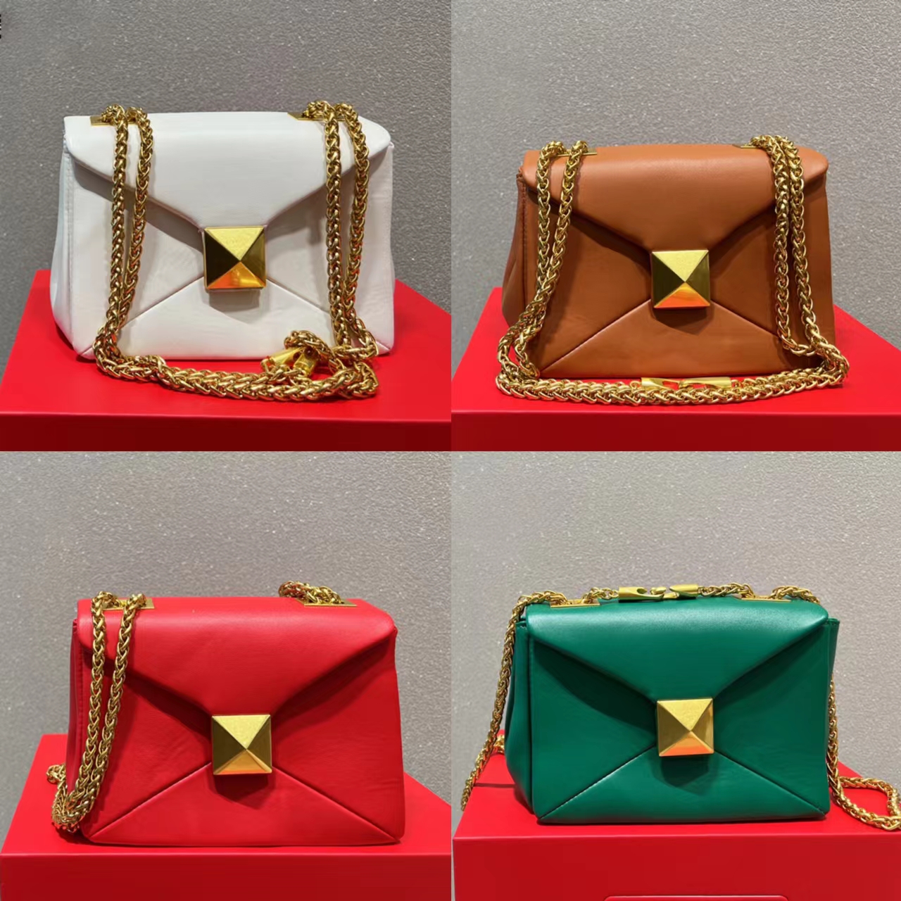 New designer bag Lady Mini Rivet Crobody Bags Slide Chain Shoulder Women Fashion Purse Leather 6Solid color Clutch Dinner Bag Metal Buckle
New designer bag Lady Mini Rivet Crobody Bags Slide Chain Shoulder Women Fashion Purse Leather 6Solid color Clutch Dinner Bag Metal Buckle