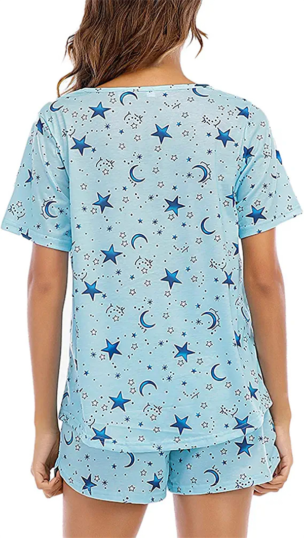 Home Clothing Womens Pajamas Set Shorts Soft Lounge Sets Cute Sleepwear Pjs with Pockets-Star Moon
Home Clothing Womens Pajamas Set Shorts Soft Lounge Sets Cute Sleepwear Pjs with Pockets-Star Moon