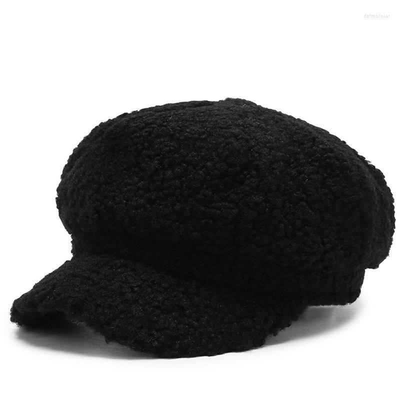 Berets Female Octagon Sboy Cap For Women Lambswool Hat Japanese Style Caps Solid Color Warm Outdoor Autumn And Winter Trendy, Black
Berets Female Octagon Sboy Cap For Women Lambswool Hat Japanese Style Caps Solid Color Warm Outdoor Autumn And Winter Trendy, Black