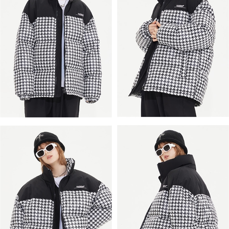 Womens Down Parkas Winter Thick Warm Patchwork Woman Bread Jacket Unisex Man High Streetwear Coat Couple Varsity Casual Vintage Retro Bomber 220902wtt