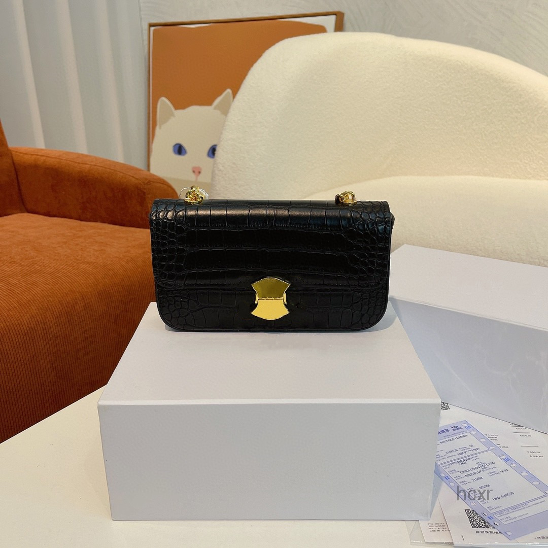 Shoulder Bags Triomphe Crocodile Grain Bag Genuine Cowhide Leather Women Handbag Golden Chain Shopping Bags Lady Wallet, White
Shoulder Bags Triomphe Crocodile Grain Bag Genuine Cowhide Leather Women Handbag Golden Chain Shopping Bags Lady Wallet, White
