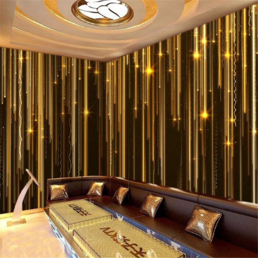 3d customized wallpaper Three-dimensional golden starry sky wallpaper KTV bar box private room decoration wallpaper background wall