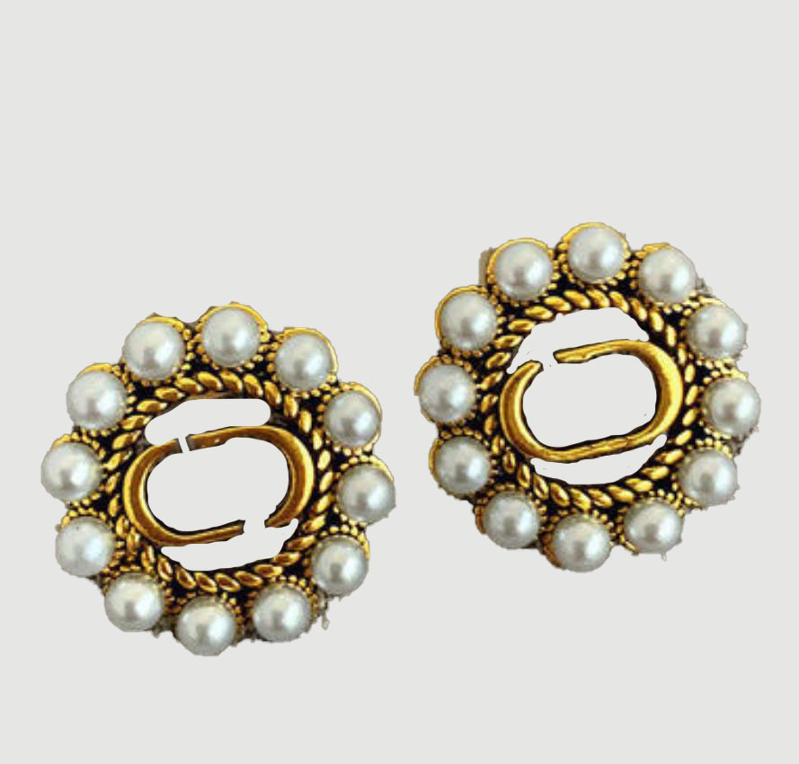 Stud round small pearl brass vintage done old French jewlery earrings designer luxury orecchini aretes cjeweler for mens womens
Stud round small pearl brass vintage done old French jewlery earrings designer luxury orecchini aretes cjeweler for mens womens