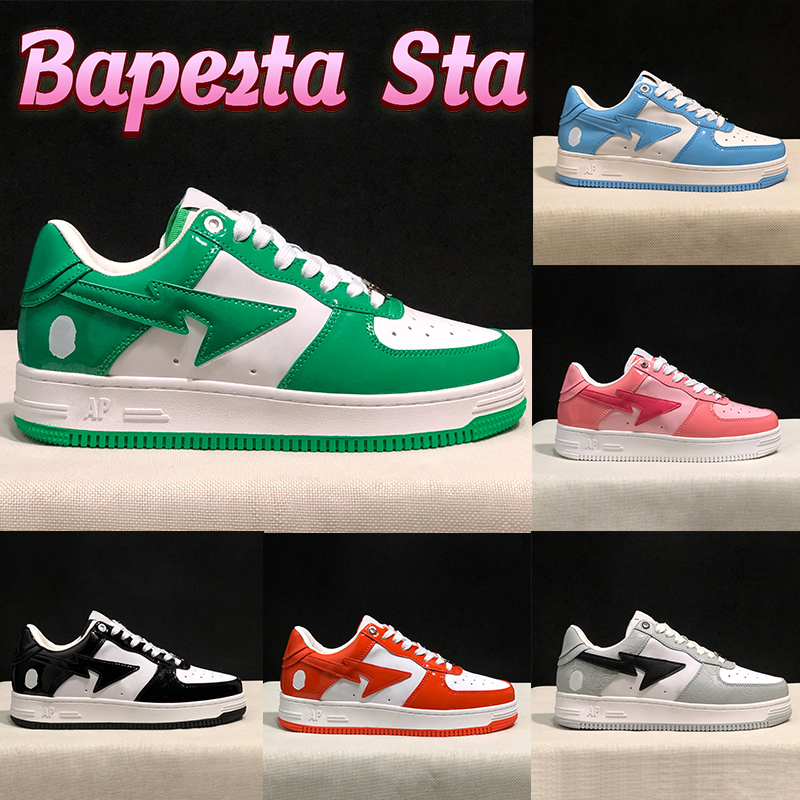 2023 Designer Bapesta Sta Low men women Casual Shoes Nigo Bathing Apes fashion mens sneaker Grey Black Patent Leather Green White ABC Camo Blue, #1- grey black
2023 Designer Bapesta Sta Low men women Casual Shoes Nigo Bathing Apes fashion mens sneaker Grey Black Patent Leather Green White ABC Camo Blue, #1- grey black