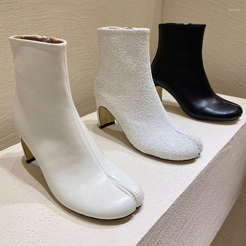 Boots Luxury Split Toe Women Microfiber Leather Riband Shoes Short Zipper Botas Mujer 2022 Strange Heels Tabi Ninia Riding, Black
Boots Luxury Split Toe Women Microfiber Leather Riband Shoes Short Zipper Botas Mujer 2022 Strange Heels Tabi Ninia Riding, Black
