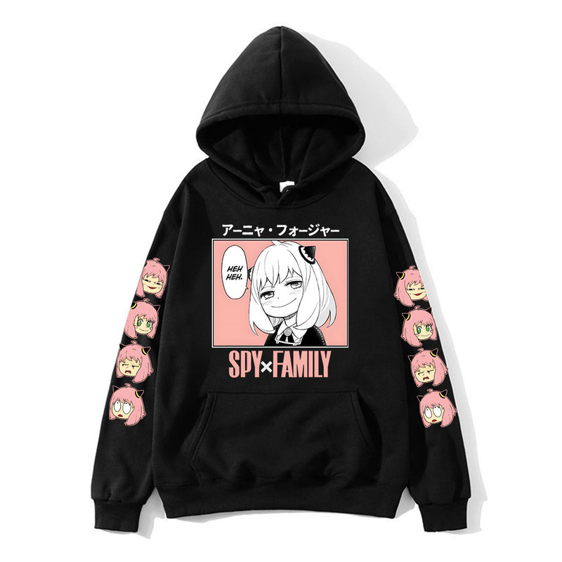 Men's Hoodies Sweatshirts Anya Anime Spy X Family Hoodies Kawaii Cartoon Mens/WomenSweatshirt Tops Harajuku Unisex Couple Hoodie Plus Fashion Str