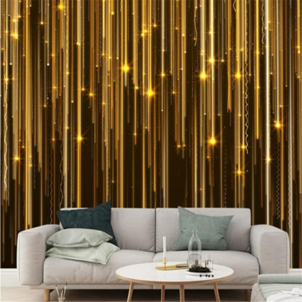 3d customized wallpaper Three-dimensional golden starry sky wallpaper KTV bar box private room decoration wallpaper background wall