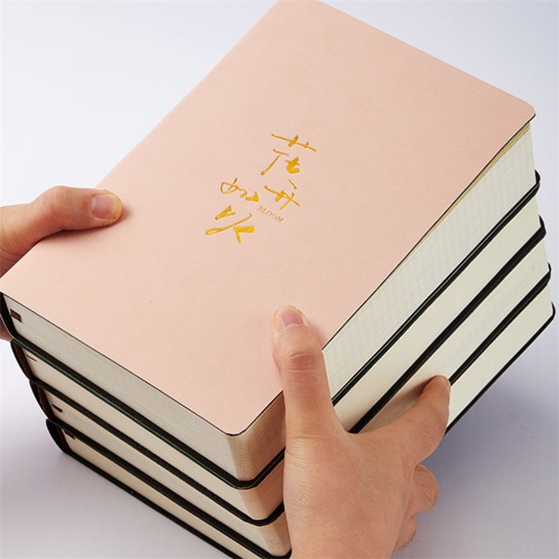 Notepads A5 Blank Notebook Thickened Student Horizontal Line Soft Leather Notebooks Super Thick Grid Book Drawing Notepad Christmas Gift 220902