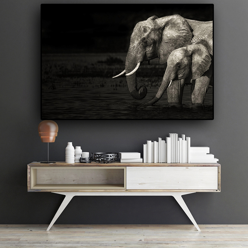 Elefantes and Son Wild Animals Canvas Art Painting Posters and Prints Scandinavian Cuadros Wall Art Picture for Living Room
Elefantes and Son Wild Animals Canvas Art Painting Posters and Prints Scandinavian Cuadros Wall Art Picture for Living Room