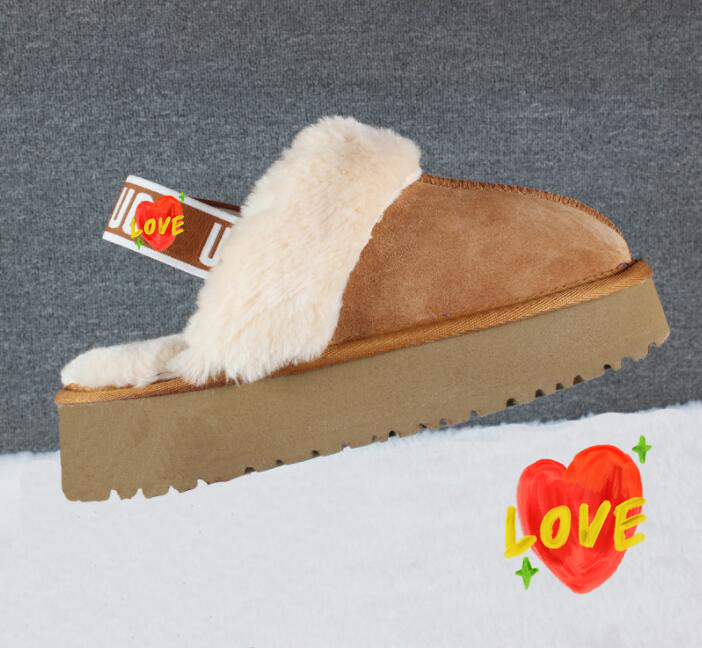 

Top quality man women increase snow slippers Soft comfortable sheepskin keep Warm slippers Girl Beautiful gift free transshipment 2022 hot, Black