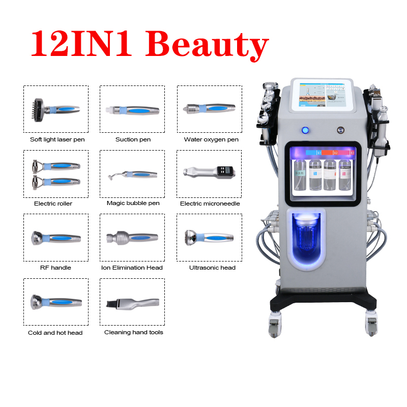 Microdermabrasion 12 in 1 Hydro Oxygen micro dermabrasion aqua Jet peel beauty facial machine