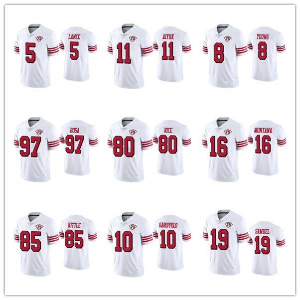 

Jersey San Francisco''49ers''MEN Women George Kittle Steve Young Jerry Rice Trey Lance Jimmy Garoppolo Deebo Samuel 75th Anniversary Nick Bosa''nfl