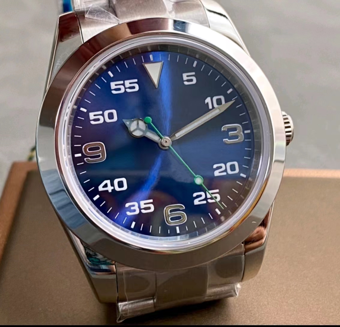 Men's Mechanical Watch 39MM Case Asia 2813 Improved Explorer Self-Winding Silver Dial Blue Literal 116900/216570/SS Digital Luminous Waterproof Watch
Men's Mechanical Watch 39MM Case Asia 2813 Improved Explorer Self-Winding Silver Dial Blue Literal 116900/216570/SS Digital Luminous Waterproof Watch