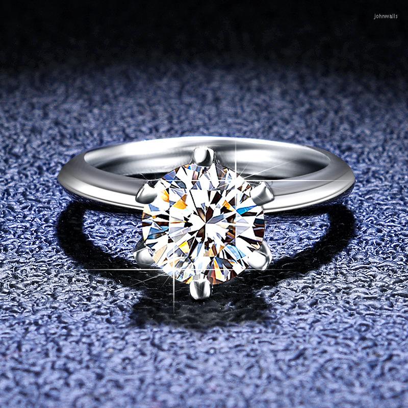 Cluster Rings Sterling Silver Solid Wedding Ring 6 Prong 0.5CT 1CT 2CT Moissanite Diamond Engagement For Women Promise Gift Fine Jewelry
Cluster Rings Sterling Silver Solid Wedding Ring 6 Prong 0.5CT 1CT 2CT Moissanite Diamond Engagement For Women Promise Gift Fine Jewelry