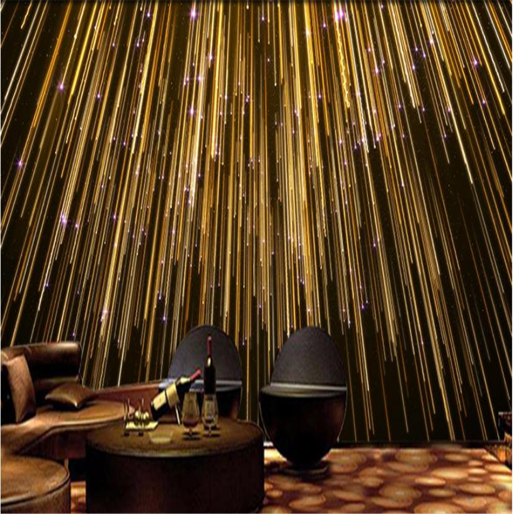 3d customized wallpaper Three-dimensional golden starry sky wallpaper KTV bar box private room decoration wallpaper background wall