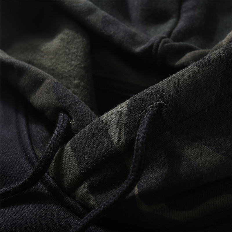 Men's Hoodies Sweatshirts Fleece Men's Hoodies Autumn Winter Casual Hoodies Men Outwear Camouflage Pullover Sweatshirts Male Hooded Collar L
