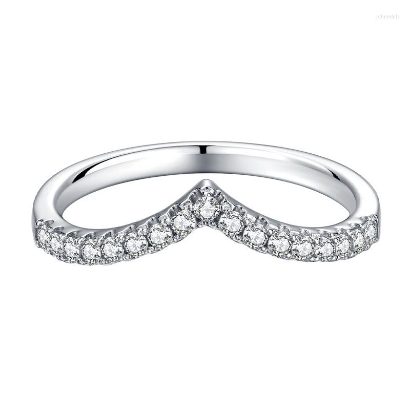 Cluster Rings AnuJewel D Color Moissanite Diamond 18K White Gold Plated V Row Ring Classic Style Engagement Wedding
Cluster Rings AnuJewel D Color Moissanite Diamond 18K White Gold Plated V Row Ring Classic Style Engagement Wedding