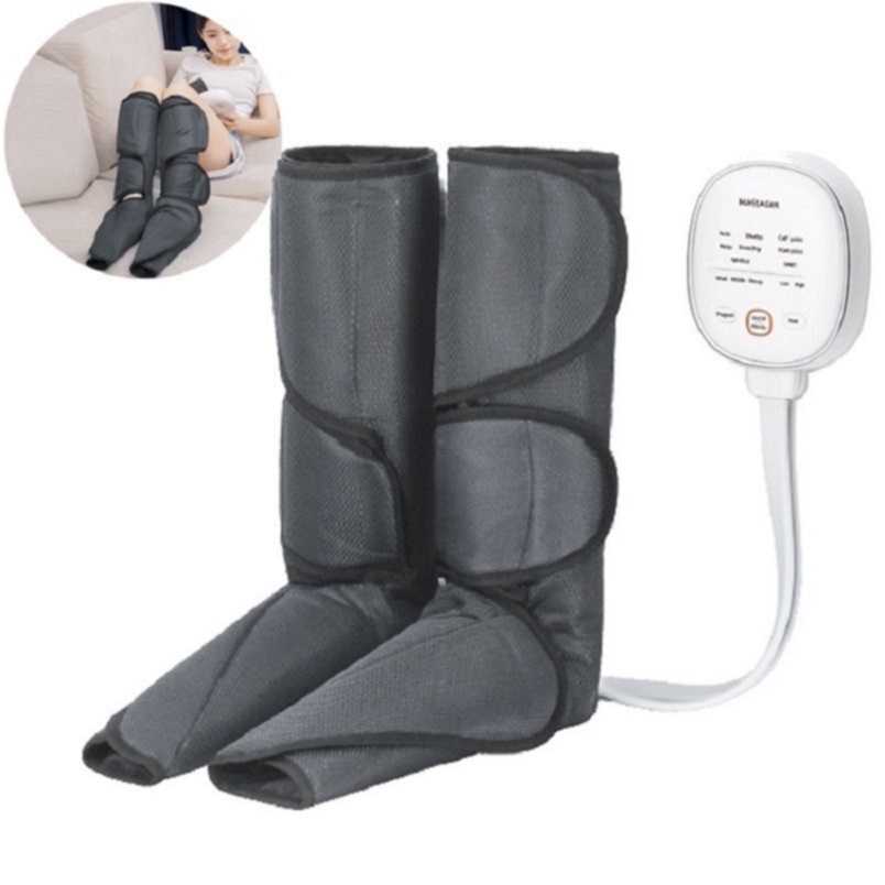 Air Compression With Massage Machine Circulation Exerciser Full Therapy Shiatsu Heating Pressure Health Care Leg Massager