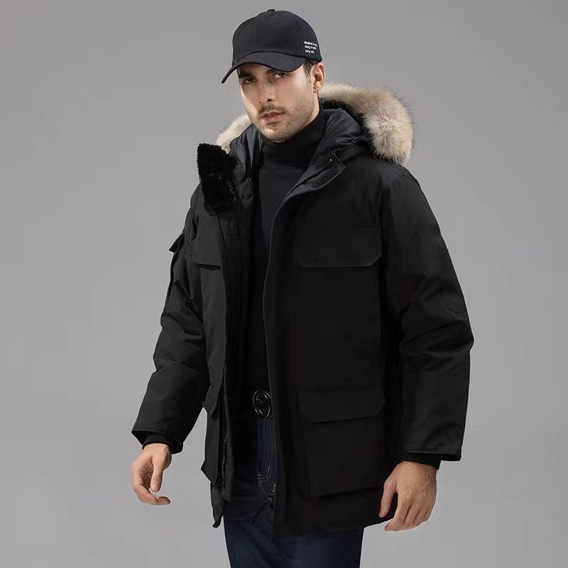 Winter Mens Down Parka Homme Jassen Chaquetas High Street Outerwear Wolf Fur Hooded Fourrure Manteau Wyndham Canada Jacket Coat Hiver Doudoune Mens
Winter Mens Down Parka Homme Jassen Chaquetas High Street Outerwear Wolf Fur Hooded Fourrure Manteau Wyndham Canada Jacket Coat Hiver Doudoune Mens