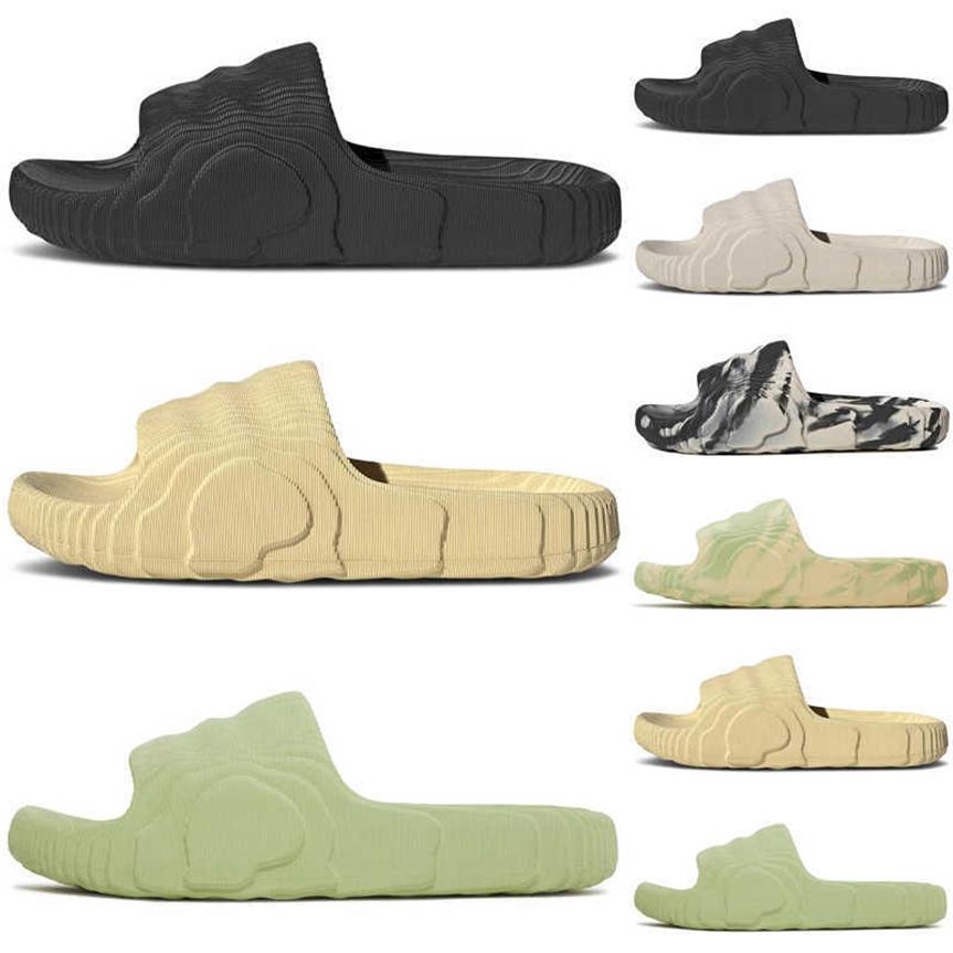 

Adilette 22 Sliders Slippers Slides Designer Sandals Mens Womens Black Grey Desert Sand Magic Lime Luxury Shoes Pantoufle Flip Flops290p, #4 magic lime desert sand