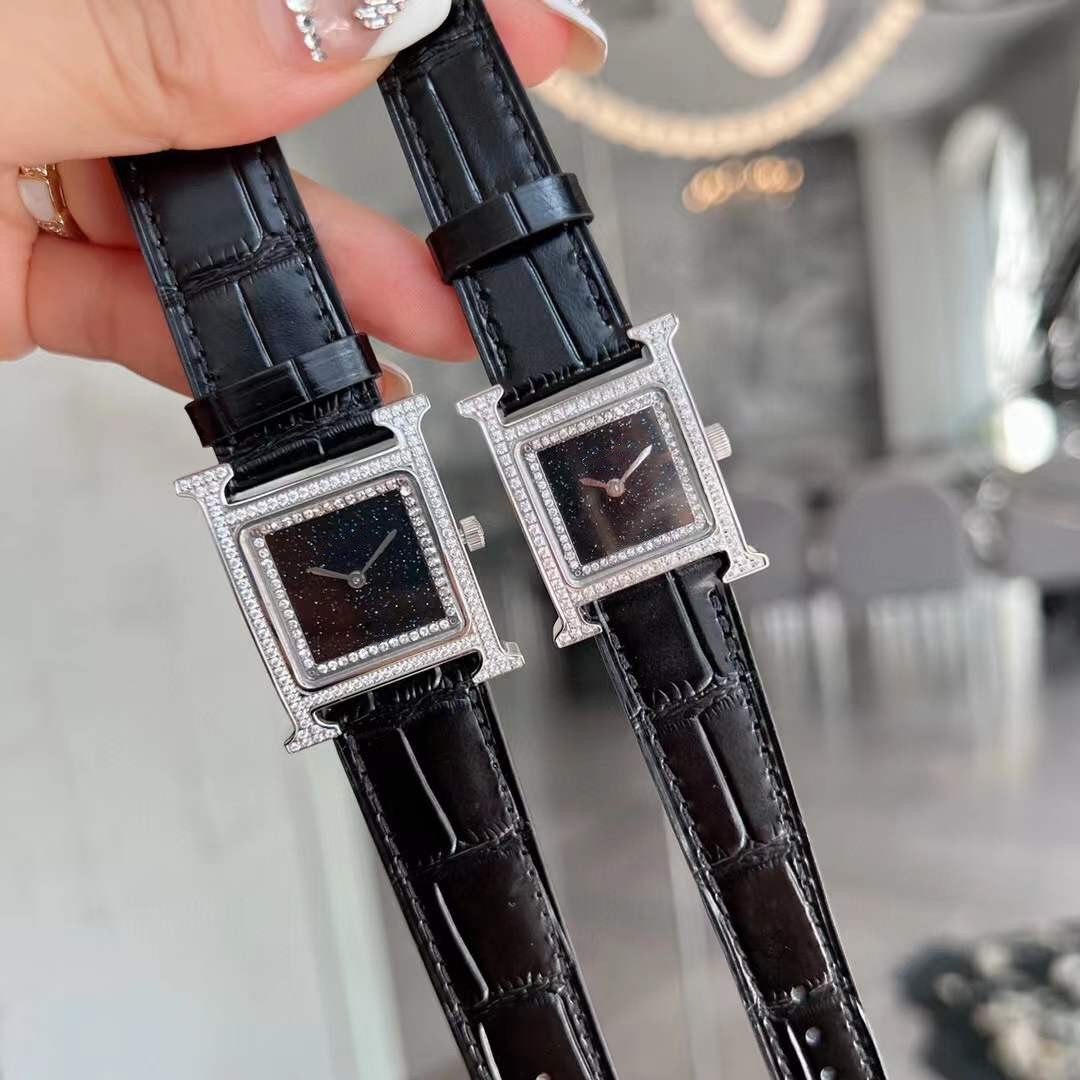 Luxury Zircon Quartz Rectangle Wristwatch Genuine Leather Malachite Green Dial Women Double Diamond Bezel Clock Geometric Starry Sky Watches 21mm 26mm, As photo
Luxury Zircon Quartz Rectangle Wristwatch Genuine Leather Malachite Green Dial Women Double Diamond Bezel Clock Geometric Starry Sky Watches 21mm 26mm, As photo