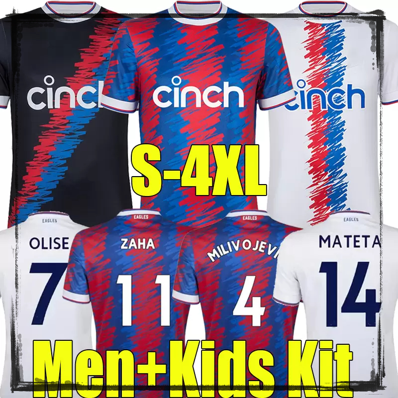 4XL 22/23 EAGLES Palace ZAHA Soccer Jerseys 2022 2023 MILIVOJEVIC BENTEKE SCHLUPP MATETA J.AYEW GALLAGHER Short Sleeve men kids kit Football Shirt 2022 2023 Big Size, 22-23 away2
4XL 22/23 EAGLES Palace ZAHA Soccer Jerseys 2022 2023 MILIVOJEVIC BENTEKE SCHLUPP MATETA J.AYEW GALLAGHER Short Sleeve men kids kit Football Shirt 2022 2023 Big Size, 22-23 away2