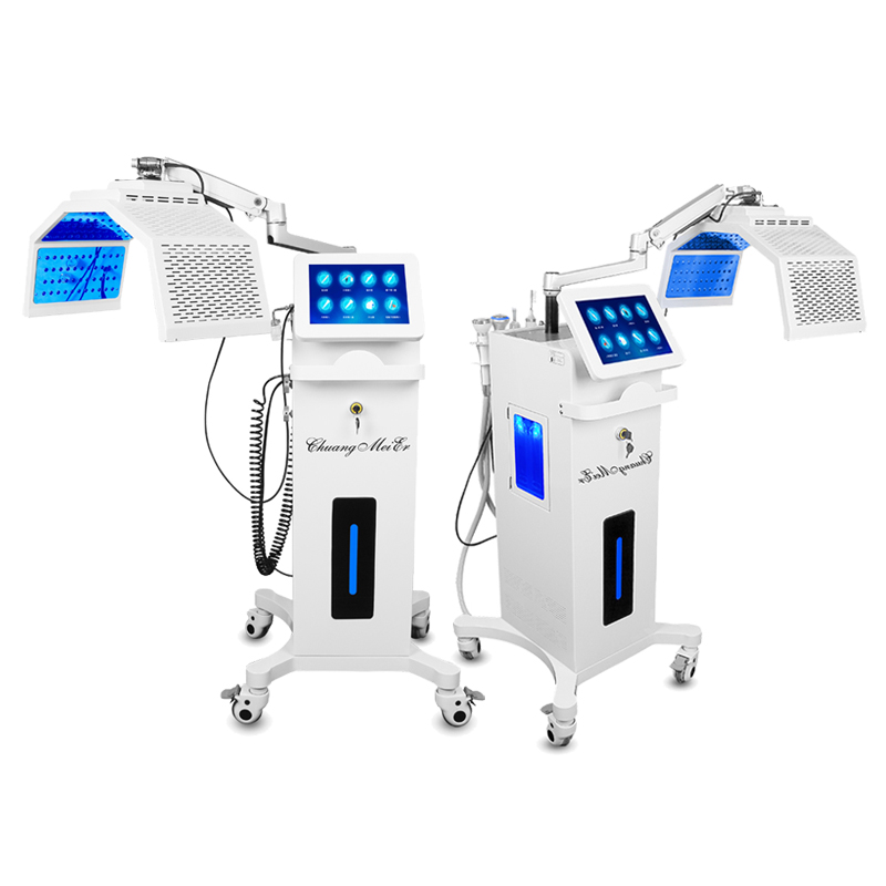 2024 Multifunction Microdermabrasion 8 in 1 Oxygen hydro Lifting Diamond beauty machine with PDT LED Light Therapy machine